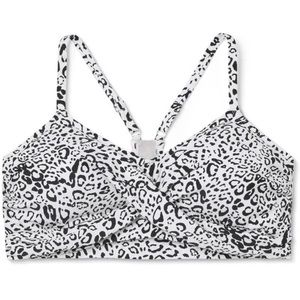 Kona Sol NWT Twist-Front Bikini Top size small 4-6 Women's Leopard swimsuit